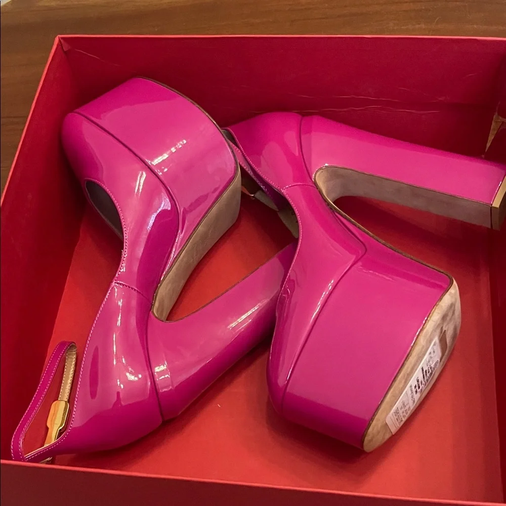 Valentino Vibrant Pink Platform Shoes